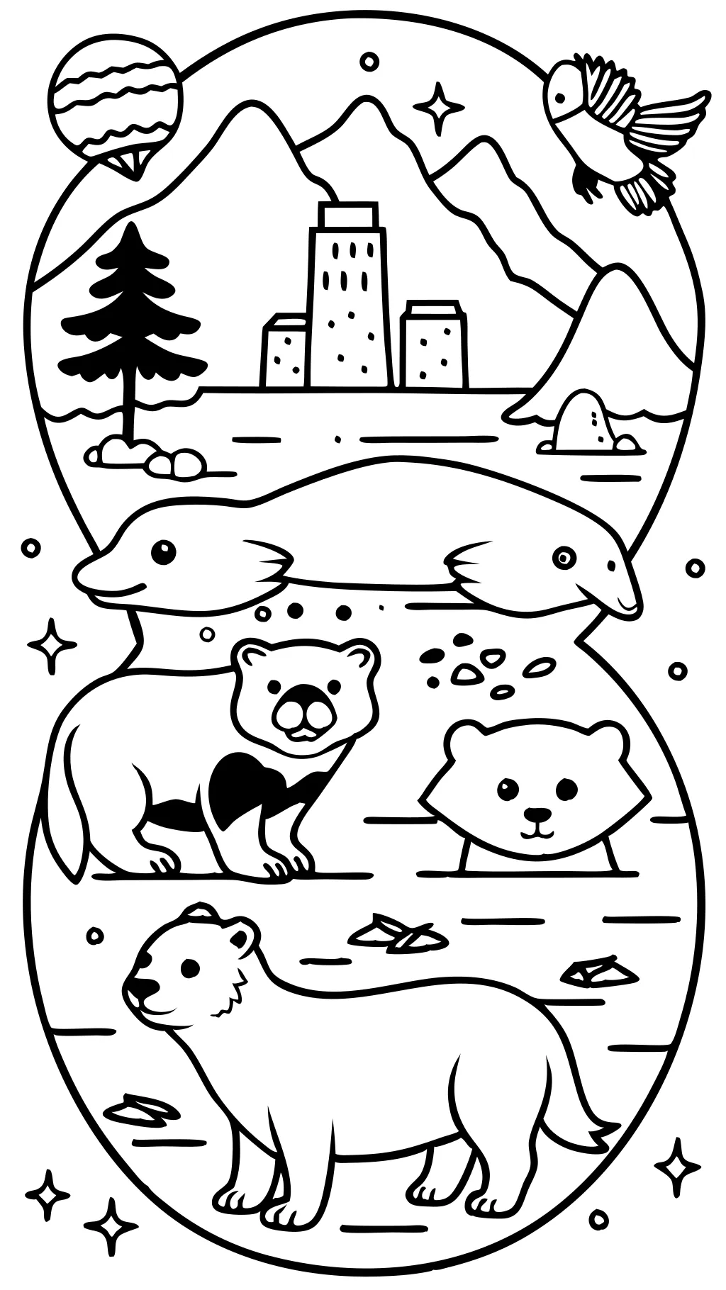 arctic animals coloring pages